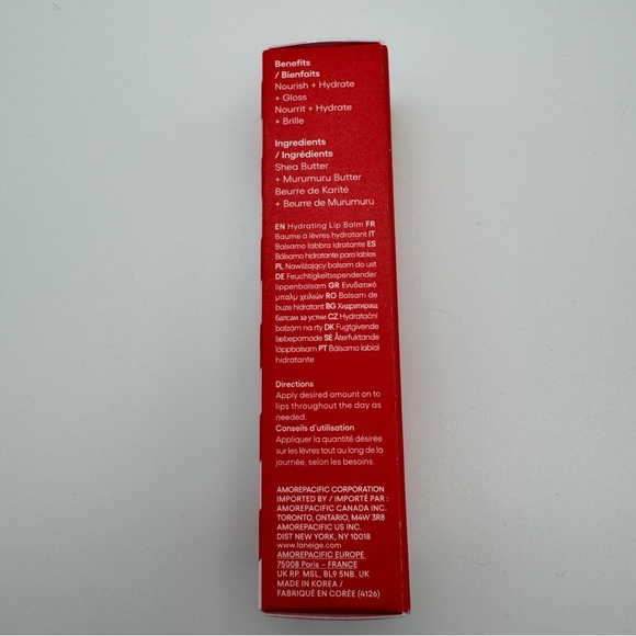 Laneige Candy Cane Lip Glowy Balm Full Size .35oz 10g Holiday 2024 Lip Gloss - Picture 7 of 7